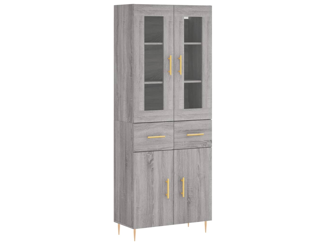 Maison Exclusive - Aparador Alto Madera Contrachapada Gris Sonoma 69,5x34x180 Cm