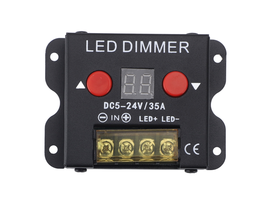 Rebe-controlador De Dimmer Pwm Para Tiras Led Dc 5-24v 35a Con Pantalla Digital Y Cáscara De Metal Para Uso Doméstico Y Comercial