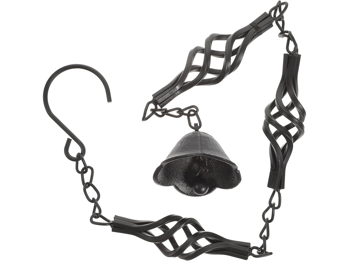 Campana De Viento De Hierro Negro Para Decoración De Interiores Y Exteriores.