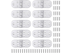 10 Bisagras Planas De Aleación Zinc Para Puertas Armarios Plegables Ocultas Mesas Comedor Y Redondas.