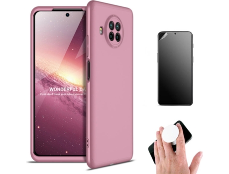 Kit Carcasa y Protector Xiaomi Mi 10T Lite Ultimatte Slim Armor 360º Popsocket Rosa