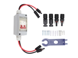 Disyuntor Mcb 2p Cc 500v 32a, Interruptor De Seguridad Con Caja Ip65, Cable Y Conector Pv