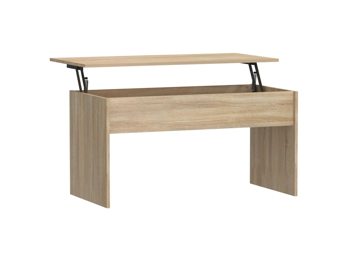 vidaXL Mesa de centro madera contrachapada roble 102x50,5x52,5 cm