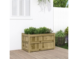 Jarrón/maceta de jardín 90x50x50 cm madera de pino impregnada Dkd Home Decor