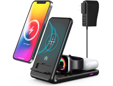 Cargador Auto CHRONUS WXC-221115-12FM (Qi /iPhone - Negro)