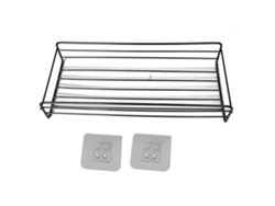 Estantería De Baño Multifuncional De Hierro Para Montaje En Pared - No Requiere Taladro - Ahorra Espacio