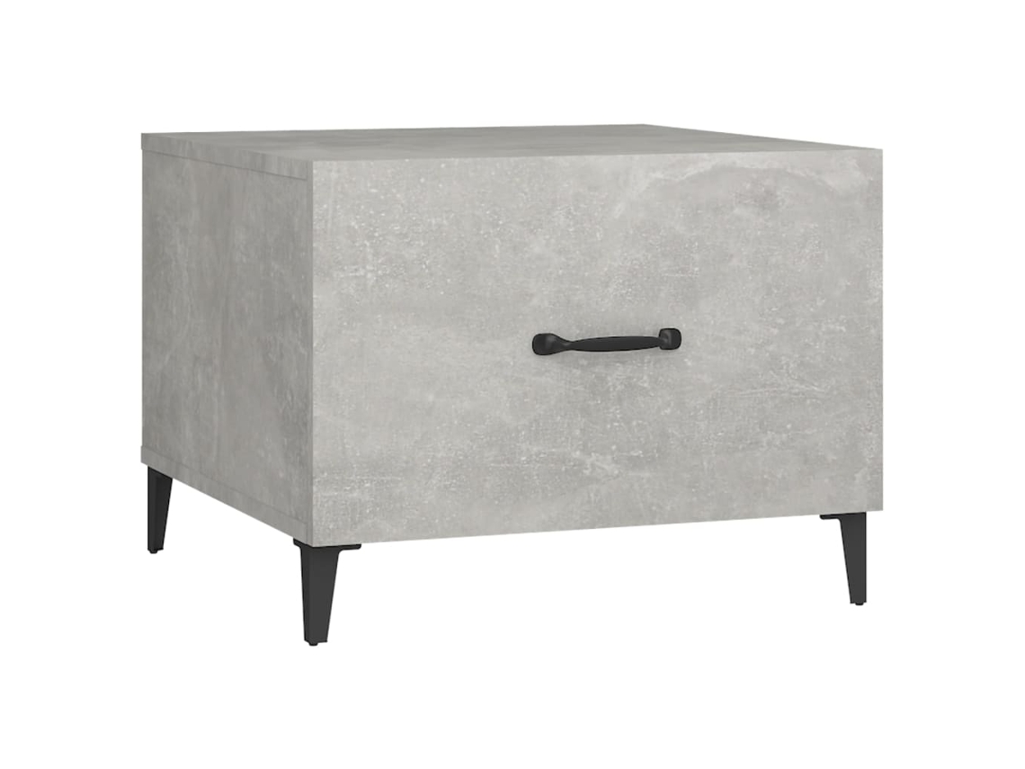 Mesa de centro con patas de metal gris cemento MAISON EXCLUSIVE (50x50x40 cm)