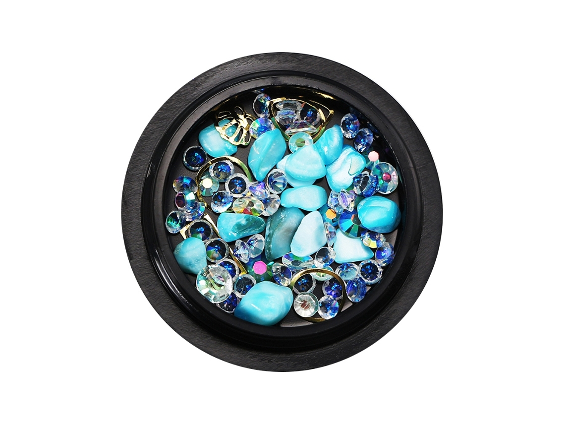 Caja De Arte De Uñas Con Diamantes De Diamante Acrílicos Diy Herramienta De Manicura Colorida 04