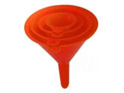 Juego de 4 embudos de plástico para aceite, gasolina y líquidos de automoción, herramienta de repostaje para el hogar y la cocina.