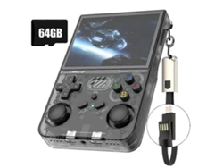 Consola de juegos portátil retro R36xx, 64 GB, más de 14000 juegos, sistema Linux, pantalla de 3,5 pulgadas, video portátil de bolsillo GOKOCO
