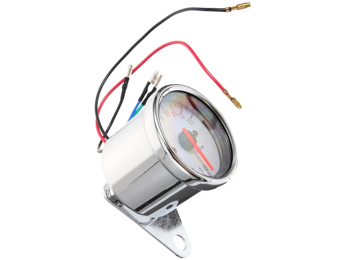 Velocímetro Analógico Para Motocicleta Com Ponteiro Branco E 13.000 Rpm.