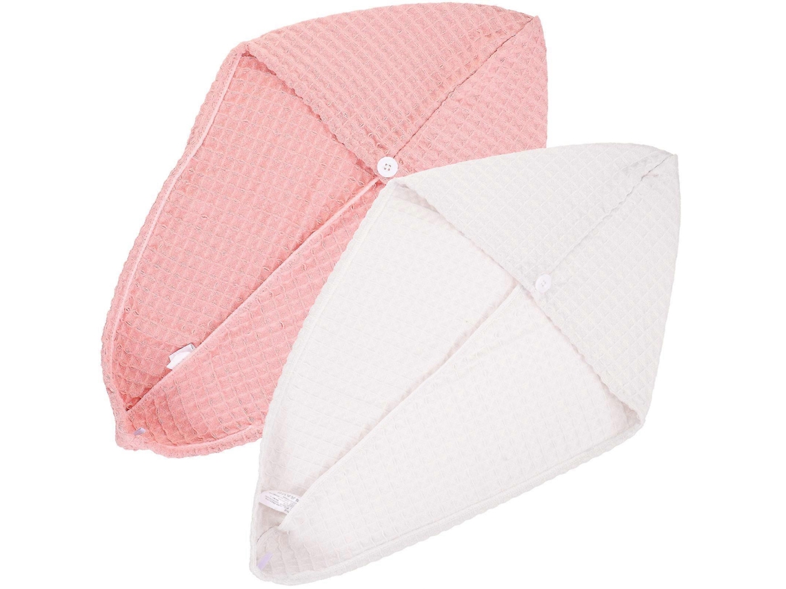 Gorro absorbente de secado rápido para el cabello, ideal para viajes, microfibra, 65 x 25 cm, juego de 2. Rosewell