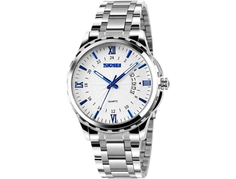 VEANXIN Reloj deportivo de buceo de cuarzo de acero completo para hombre-Azul