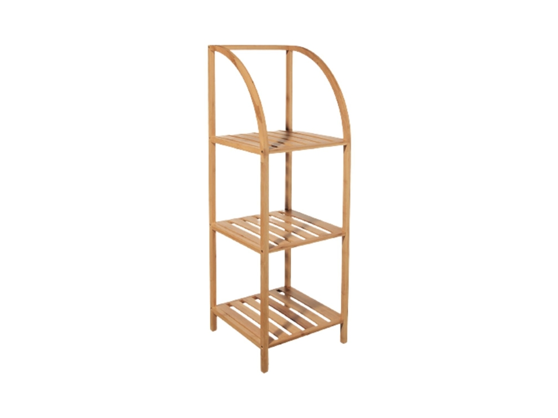 Estantería Arqueada de Bambú con 3 Niveles 110.5x37x35cm 7house