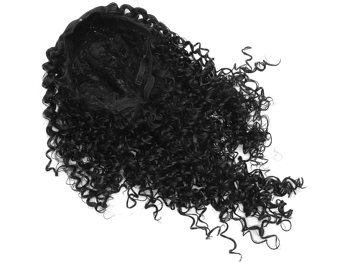 Postiche Synthétique Ondulée 75 Cm Lace Front Mèches Effy Mouillé Couleur Negroe Pour Mujers Negroes