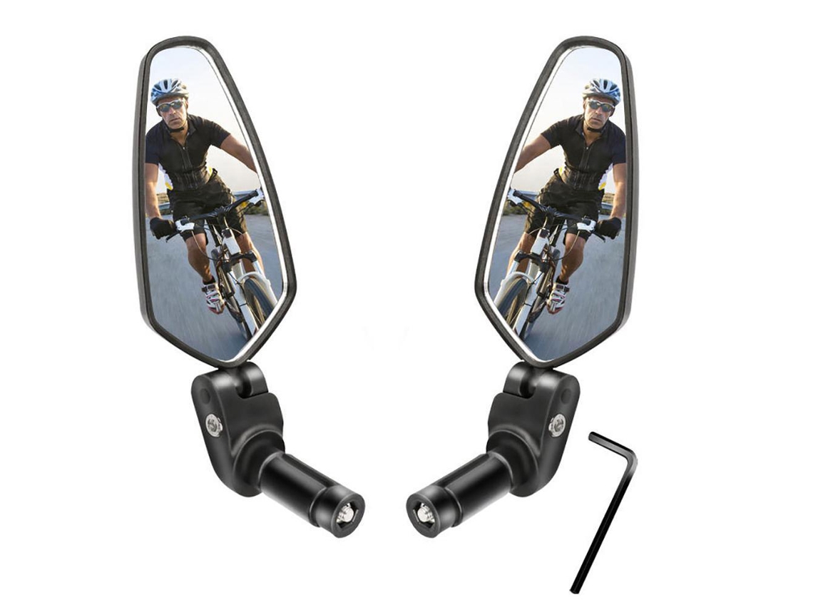 2026-2 Piezas Espejos De Manillar Para Bicicleta Espejo De Vidrio Hd Seguro Ajustable Rotatorio Para Mtb Con 1 Llave
