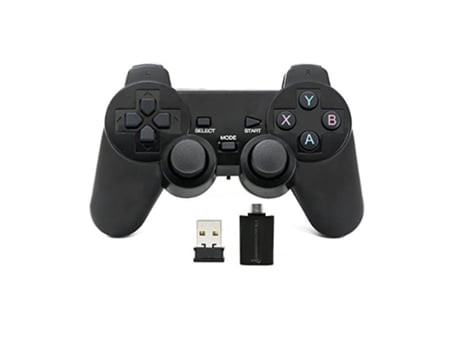 Bluetooth gamepad joystick joypad game controller para pc android, preto