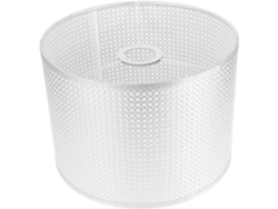 Tambor De Tela Para Lámparas De Mesa E27, Diámetro 25 Cm X Altura 18 Cm, Perforaciones Gris Plata.