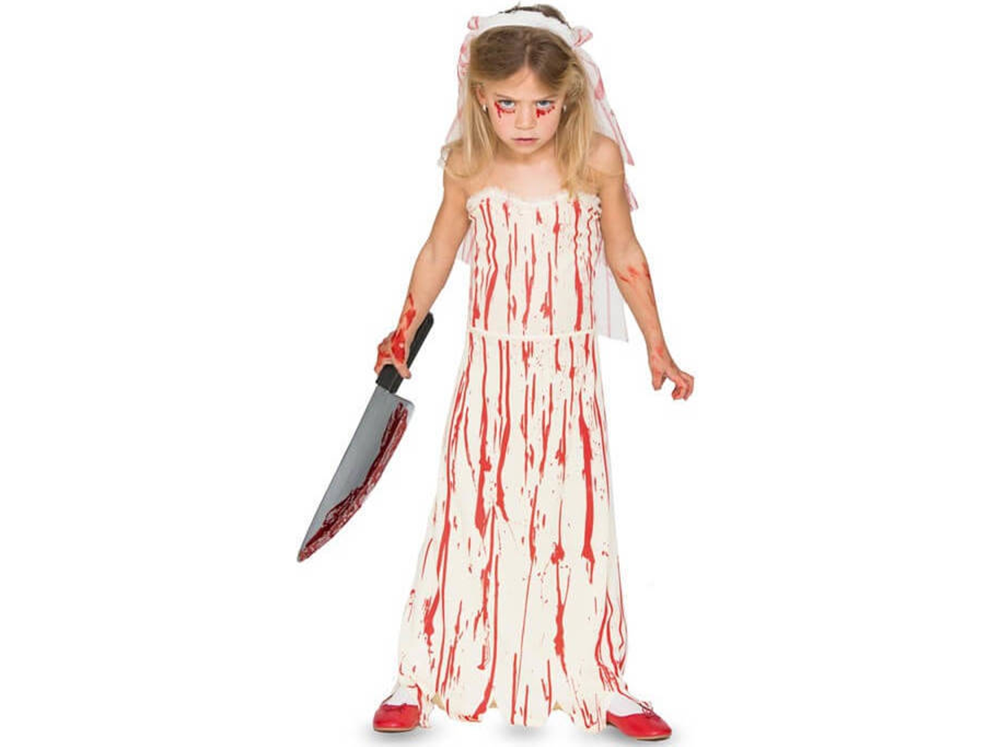 Disfraz de Niña DISFRAZZES Novia Sangrienta (Talla: 10 a 12 años)
