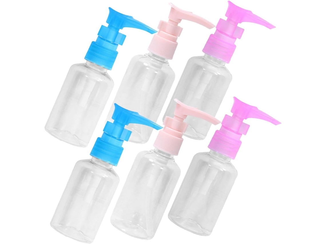 Dispensador Bomba Dispensadora Jabón Loción Recargable 6 Fregadero Cocina Botella Transparente Lavavajillas