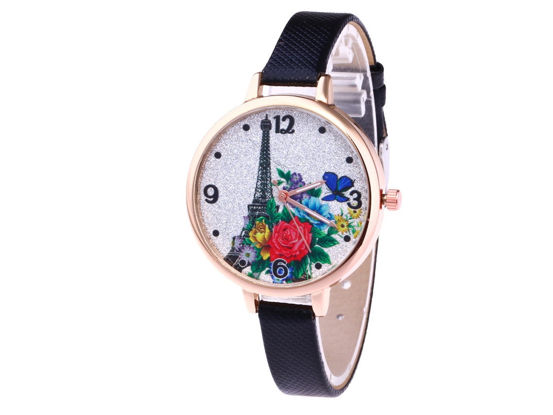 Elegante Reloj De Pulsera De Cuarzo Para Mujer, Estilo Casual, Ideal Como Regalo (negro).