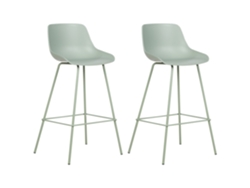 Conjunto de 2 cadeiras de bar BELIANI Emmet de Material sintético Verde 49x47x100
