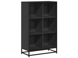 Maison Exclusive - Estantería Librería Madera Ingeniería Negra 65,5x33x107,5 Cm