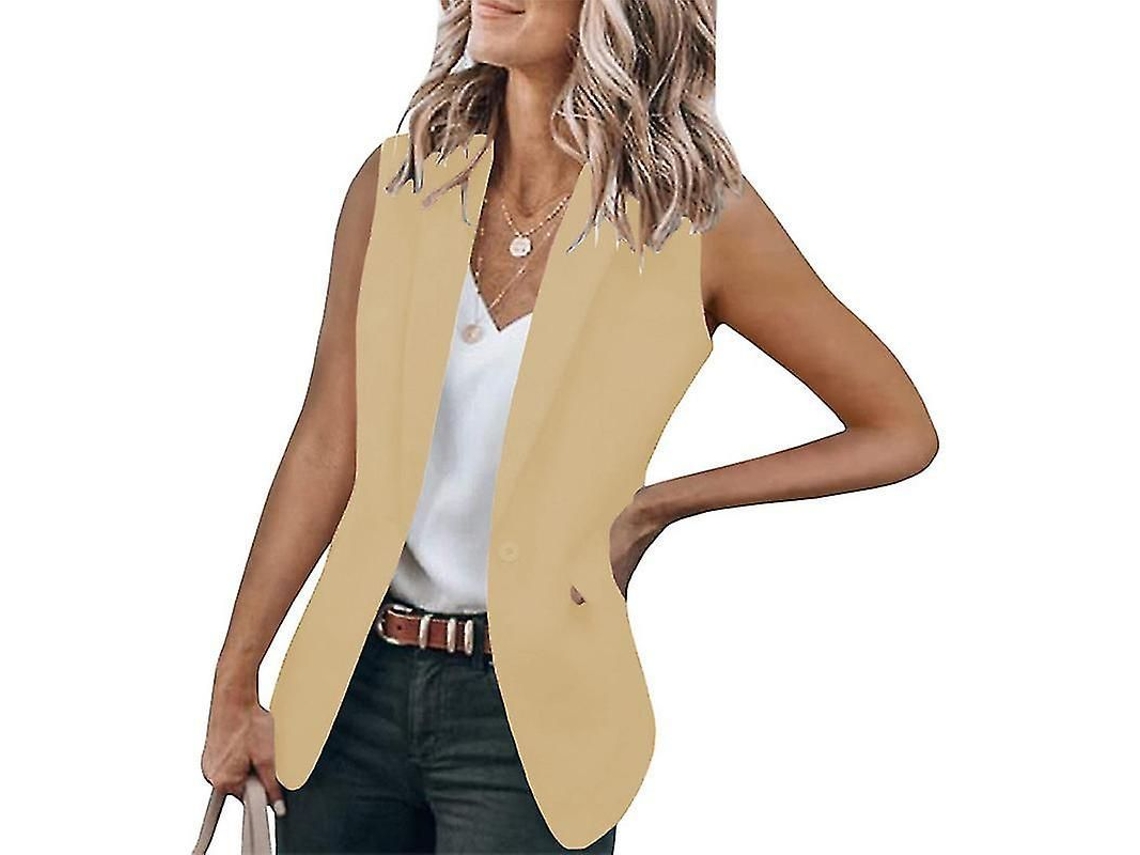 2026-chaleco Sin Mangas Para Mujer Casual Traje Blazer Outwear Otoño Invierno Primavera