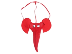 Calzoncillos Elefante Novelty Para Hombre De Poliéster Pgu Talla Única Rojo