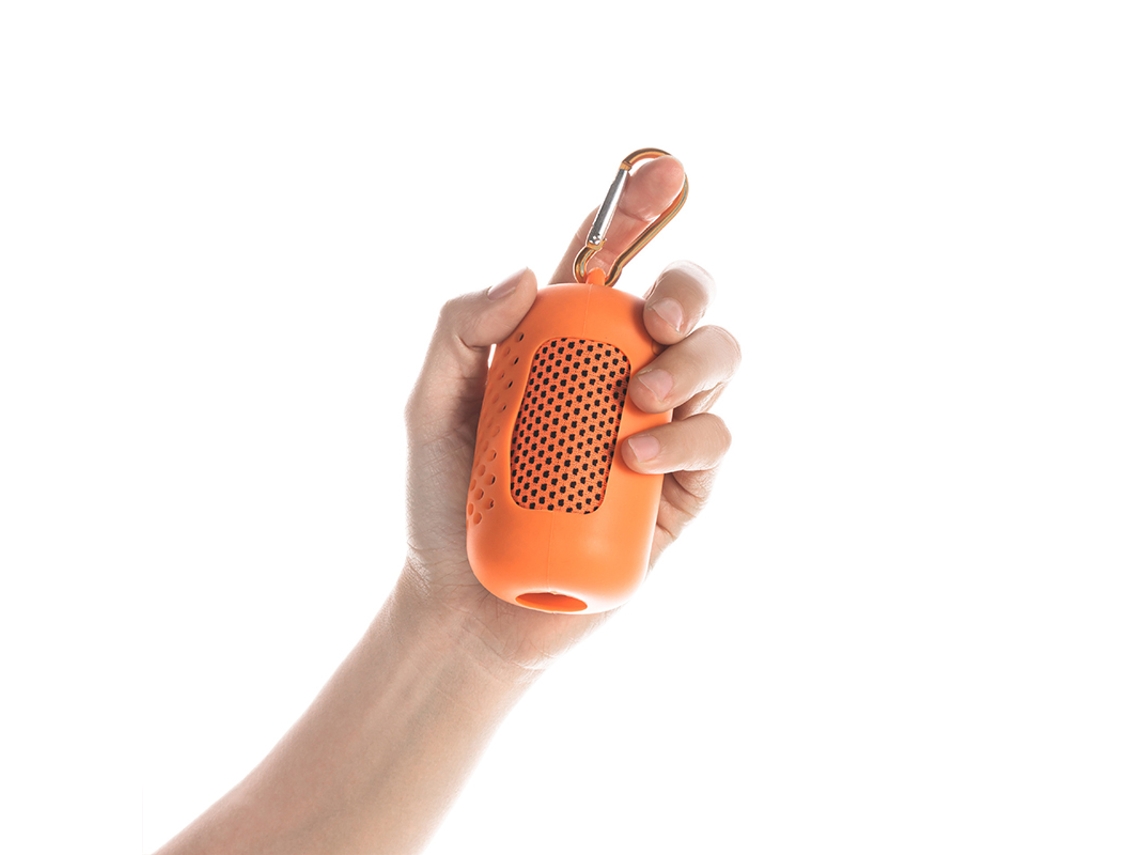 Toalla Deportiva Portátil, Suave Y Absorbente Con Funda De Silicona Para Gimnasio, Camping Y Running - Naranja