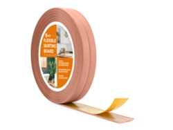 Rodapié flexible adhesivo Quest de 10 mm x 10 mm, molduras para cocina y baño, 5 m, marrón claro