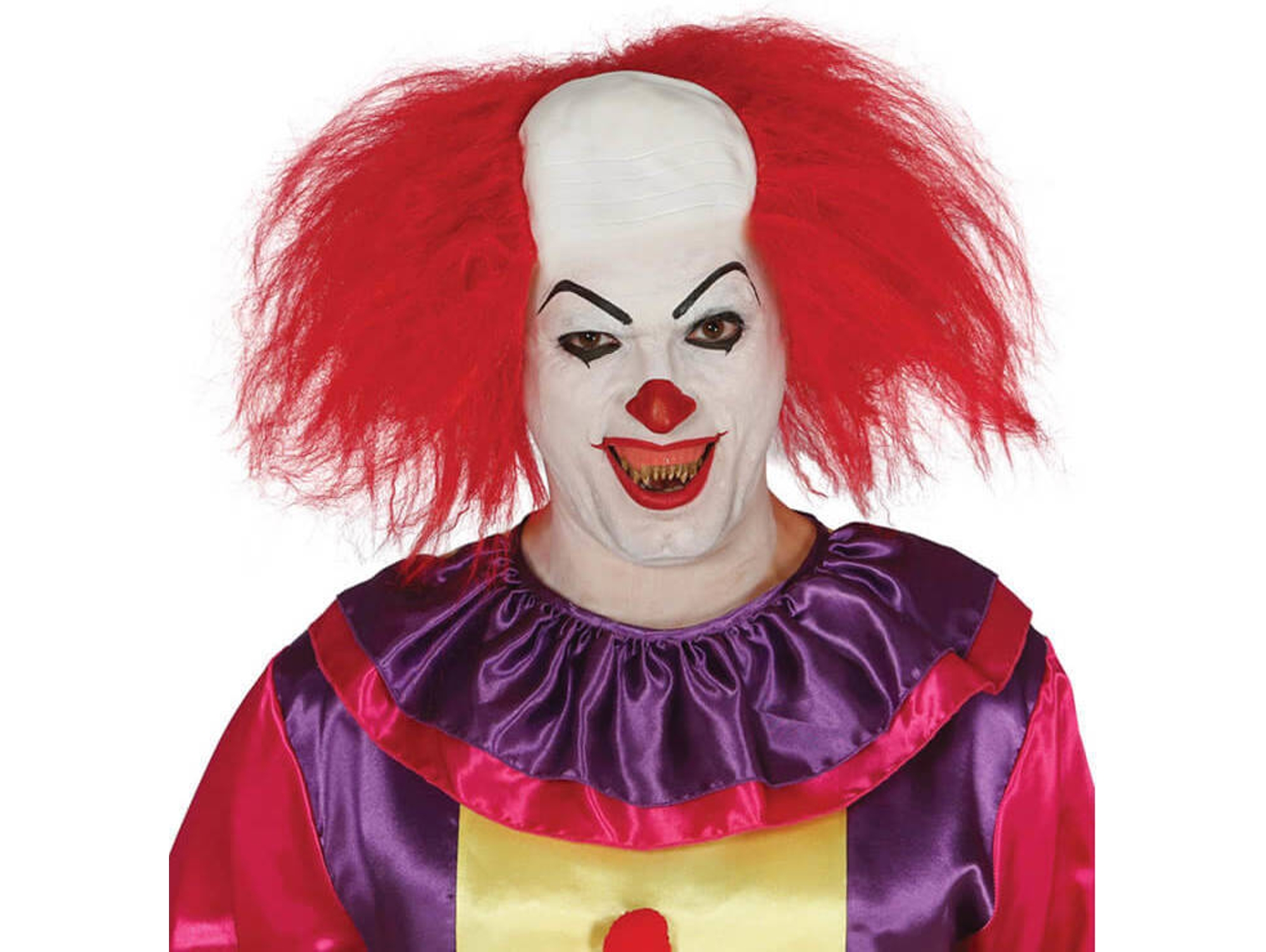 Peluca DISFRAZZES Calva Con Pelo De Payaso Malvado (Talla: Talla Universal)