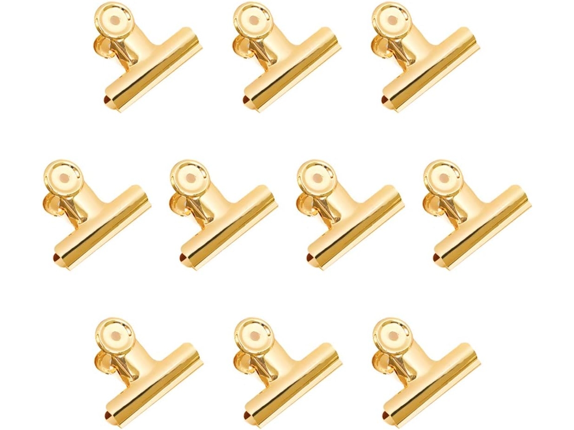Imanes para nevera, clips magnéticos de acero inoxidable para herramientas de organización, uso en casa o en la oficina, paquete de 10, gran capacidad de sujeción.