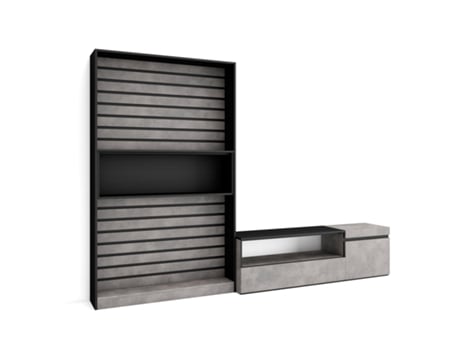 Muebles de Salón para TV 260x186x35cm Para TV hasta 65 Mueble Televisión Cemento