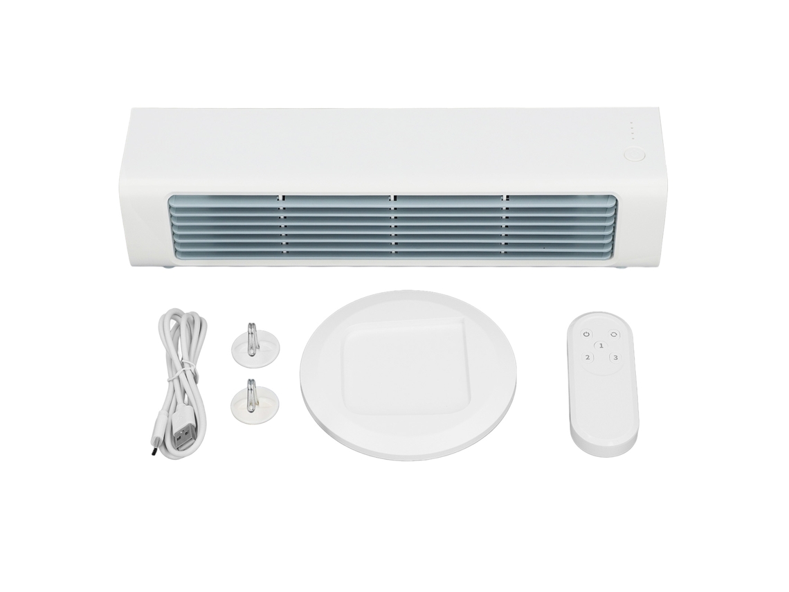 Ventilador De Torre Oscilante Sin Aspas Con 3 Velocidades, Control Remoto Recargable Por Usb, Para Escritorio, Pared, Dormitorio U Oficina.