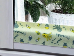 Cinta de calafateo autoadhesiva en rollo de 3 unidades para cocina y baño, con estampado de peces. Rosewell
