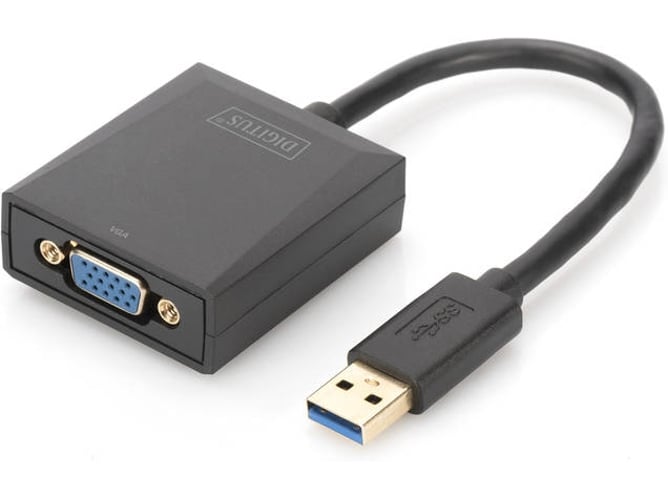 Cable Adaptador DIGITUS USB 3.0 para VGA Negro