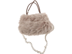 Bolso Cuadrado De Piel Sintética Marrón Oscuro Con Asa De Cuentas, Bolso De Hombro Suave Y