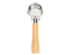 Portafiltro De Café De Acero Inoxidable De 54 Mm Con Dos Boquillas De Madera Para Breville Serie 870 880