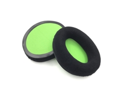 Almohadillas para auriculares Kingston HyperX Cloud Alpha, espuma suave, franela, color verde.