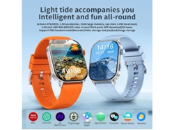 Reloj inteligente Lc212 de 32 GB con descarga de aplicaciones, almacenamiento y grabación de música Bestvite (naranja)