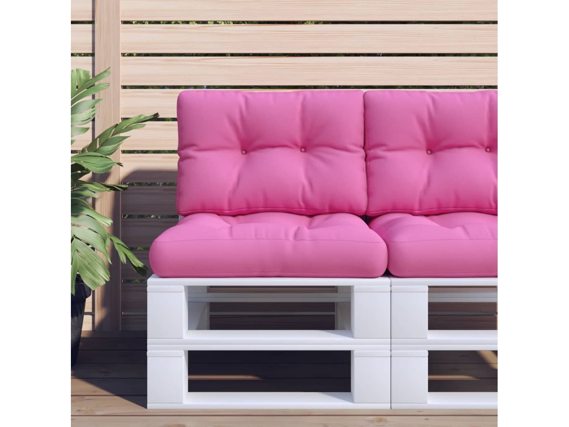 Cojines Para Sofá De Palets 2 Uds Tela Rosa