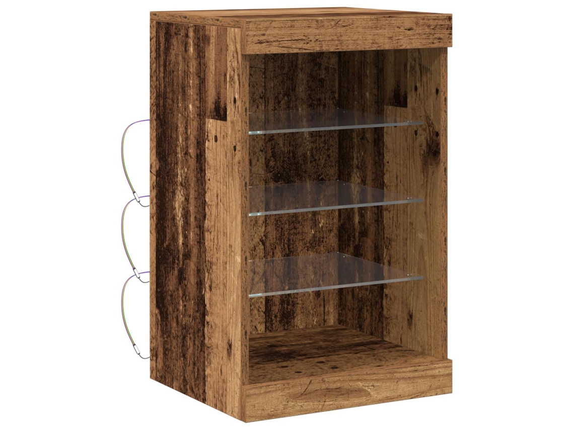 Maison Exclusive - Aparador Led Madera Vieja 41 X 37 X 67 Cm Madera De Ingeniería