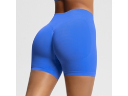 Pantalones Cortos De Yoga Para Mujer, De Secado Rápido, De Talle Alto, Para Yoga Y Ejercicio Físico, Talla M (azul Oscuro) Czhhmart