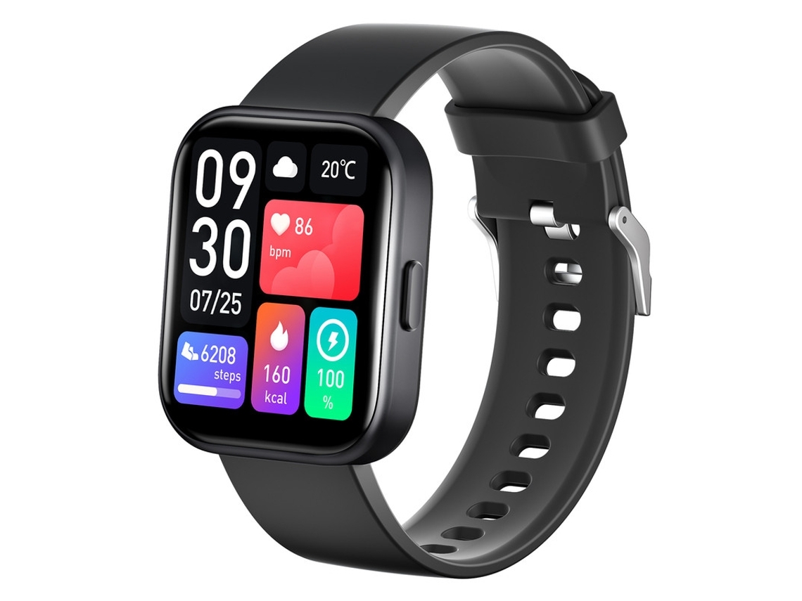 Smartwatch 2.0 Pulgadas Pantalla Curva 3D Batería con 60 Días en Espera 100 Modos Deportivos Negro YEMAESRE