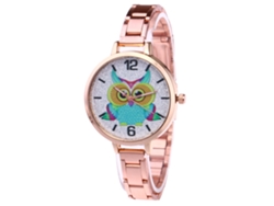 Reloj De Pulsera Unisex De Acero Con Brazalete De Acero, Movimiento De Cuarzo, Diseño En Oro Rosa, Zhoulianfa