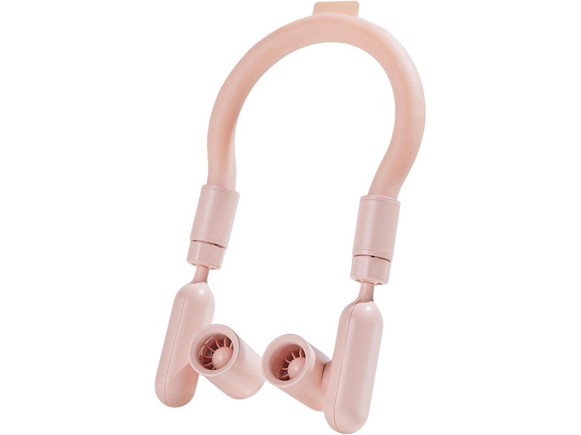 (rosa) Ventilador De Cuello Plegable, Adecuado Para Entrenamientos En El Gimnasio Y Viajes Diarios - Recargable Por Usb - Sin Aspas