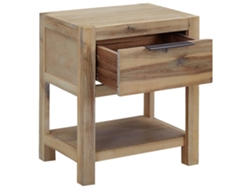Maison Exclusive - Mesita De Noche Con Cajón Madera Acacia Maciza 40x30x48 Cm