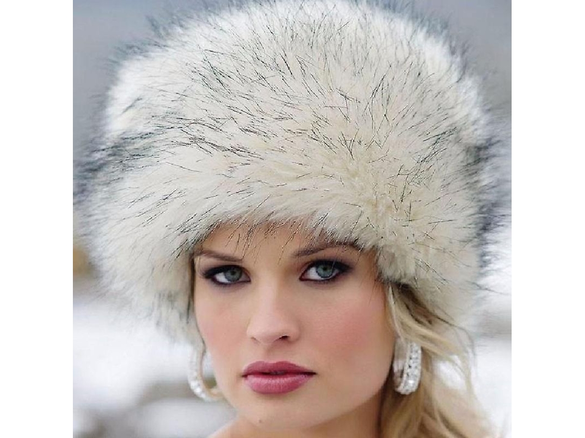 Gorro De Piel Sintética Esponjoso Para Mujer, Gorro De Invierno Cálido, Gorro De Esquí Grueso, Edm