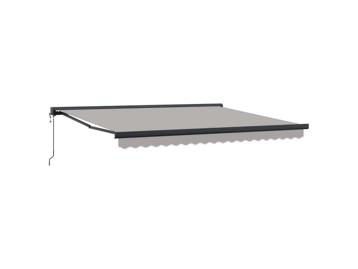Maison Exclusive - Toldo Retráctil Gris Claro 400 X 300 Cm Tela Y Metal